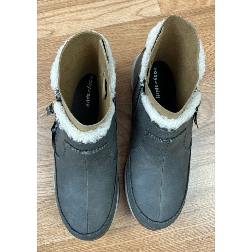 Easy Spirit Epic 3 Cold Weather Booties in Gray, Women's Size 8 WIDE NEW